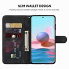 For Xiaomi Redmi Note 10S Skin Feel Geometric Lines Leather Phone Case(Black) - 3