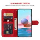 For Xiaomi Redmi Note 10S Skin Feel Geometric Lines Leather Phone Case(Red) - 3