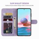 For Xiaomi Redmi Note 10S Skin Feel Geometric Lines Leather Phone Case(Purple) - 3