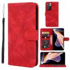 For Xiaomi Redmi Note 11 Pro+ 5G Skin Feel Geometric Lines Leather Phone Case(Red) - 1