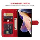 For Xiaomi Redmi Note 11 Pro+ 5G Skin Feel Geometric Lines Leather Phone Case(Red) - 3