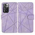 For Xiaomi Redmi Note 11 Pro+ 5G Skin Feel Geometric Lines Leather Phone Case(Purple) - 2