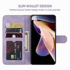 For Xiaomi Redmi Note 11 Pro+ 5G Skin Feel Geometric Lines Leather Phone Case(Purple) - 3