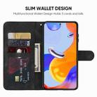 For Xiaomi Redmi Note 11 Global Skin Feel Geometric Lines Leather Phone Case(Black) - 3