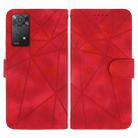 For Xiaomi Redmi Note 11 Global Skin Feel Geometric Lines Leather Phone Case(Red) - 2