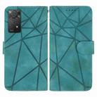 For Xiaomi Redmi Note 11 Global Skin Feel Geometric Lines Leather Phone Case(Green) - 2