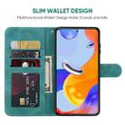 For Xiaomi Redmi Note 11 Global Skin Feel Geometric Lines Leather Phone Case(Green) - 3