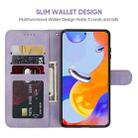 For Xiaomi Redmi Note 11 Global Skin Feel Geometric Lines Leather Phone Case(Purple) - 3