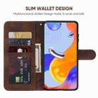 For Xiaomi Redmi Note 11 Global Skin Feel Geometric Lines Leather Phone Case(Brown) - 3