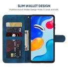 For Xiaomi Redmi Note 11S Skin Feel Geometric Lines Leather Phone Case(Blue) - 3