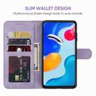 For Xiaomi Redmi Note 11S Skin Feel Geometric Lines Leather Phone Case(Purple) - 3