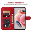 For Xiaomi Redmi Note 12 4G Global Skin Feel Geometric Lines Leather Phone Case(Red) - 3