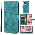 For Xiaomi Redmi Note 12 4G Global Skin Feel Geometric Lines Leather Phone Case(Green) - 1