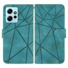 For Xiaomi Redmi Note 12 4G Global Skin Feel Geometric Lines Leather Phone Case(Green) - 2