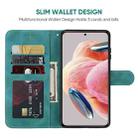 For Xiaomi Redmi Note 12 4G Global Skin Feel Geometric Lines Leather Phone Case(Green) - 3