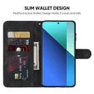 For Xiaomi Redmi Note 13 4G Global Skin Feel Geometric Lines Leather Phone Case(Black) - 3