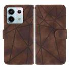 For Xiaomi Redmi Note 13 4G Global Skin Feel Geometric Lines Leather Phone Case(Brown) - 2