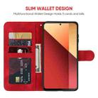 For Xiaomi Redmi Note 13 Pro 4G Global Skin Feel Geometric Lines Leather Phone Case(Red) - 3