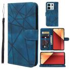 For Xiaomi Redmi Note 13 Pro 4G Global Skin Feel Geometric Lines Leather Phone Case(Blue) - 1