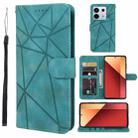 For Xiaomi Redmi Note 13 Pro 4G Global Skin Feel Geometric Lines Leather Phone Case(Green) - 1