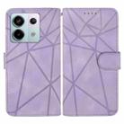 For Xiaomi Redmi Note 13 Pro 4G Global Skin Feel Geometric Lines Leather Phone Case(Purple) - 2