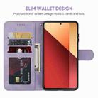 For Xiaomi Redmi Note 13 Pro 4G Global Skin Feel Geometric Lines Leather Phone Case(Purple) - 3