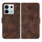 For Xiaomi Redmi Note 13 Pro 4G Global Skin Feel Geometric Lines Leather Phone Case(Brown) - 2