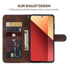 For Xiaomi Redmi Note 13 Pro 4G Global Skin Feel Geometric Lines Leather Phone Case(Brown) - 3