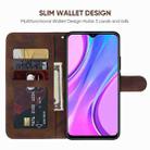 For Xiaomi Redmi 9 Skin Feel Geometric Lines Leather Phone Case(Brown) - 3