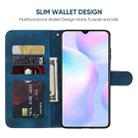 For Xiaomi Redmi 9A Skin Feel Geometric Lines Leather Phone Case(Blue) - 3