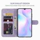 For Xiaomi Redmi 9A Skin Feel Geometric Lines Leather Phone Case(Purple) - 3