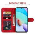 For Xiaomi Redmi 10 Skin Feel Geometric Lines Leather Phone Case(Red) - 3