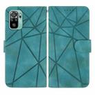 For Xiaomi Redmi 10 Skin Feel Geometric Lines Leather Phone Case(Green) - 2