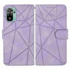 For Xiaomi Redmi 10 Skin Feel Geometric Lines Leather Phone Case(Purple) - 2