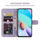 For Xiaomi Redmi 10 Skin Feel Geometric Lines Leather Phone Case(Purple) - 3