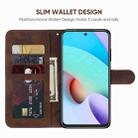 For Xiaomi Redmi 10 Skin Feel Geometric Lines Leather Phone Case(Brown) - 3