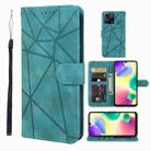 For Xiaomi Redmi 10A / 9C Skin Feel Geometric Lines Leather Phone Case(Green) - 1