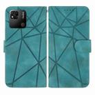 For Xiaomi Redmi 10A / 9C Skin Feel Geometric Lines Leather Phone Case(Green) - 2