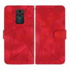 For Xiaomi Redmi 10X 4G Skin Feel Geometric Lines Leather Phone Case(Red) - 2