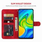 For Xiaomi Redmi 10X 4G Skin Feel Geometric Lines Leather Phone Case(Red) - 3