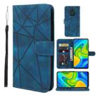 For Xiaomi Redmi 10X 4G Skin Feel Geometric Lines Leather Phone Case(Blue) - 1