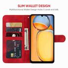For Xiaomi Redmi 13C Skin Feel Geometric Lines Leather Phone Case(Red) - 3