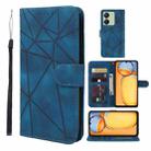 For Xiaomi Redmi 13C Skin Feel Geometric Lines Leather Phone Case(Blue) - 1