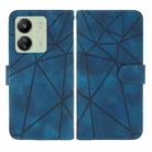 For Xiaomi Redmi 13C Skin Feel Geometric Lines Leather Phone Case(Blue) - 2