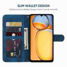 For Xiaomi Redmi 13C Skin Feel Geometric Lines Leather Phone Case(Blue) - 3