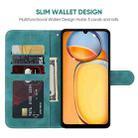 For Xiaomi Redmi 13C Skin Feel Geometric Lines Leather Phone Case(Green) - 3