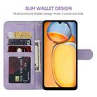 For Xiaomi Redmi 13C Skin Feel Geometric Lines Leather Phone Case(Purple) - 3