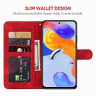 For Xiaomi Redmi Note 11 Pro 5G Skin Feel Geometric Lines Leather Phone Case(Red) - 3