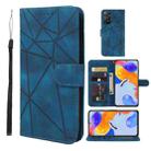 For Xiaomi Redmi Note 11 Pro 5G Skin Feel Geometric Lines Leather Phone Case(Blue) - 1