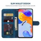 For Xiaomi Redmi Note 11 Pro 5G Skin Feel Geometric Lines Leather Phone Case(Blue) - 3